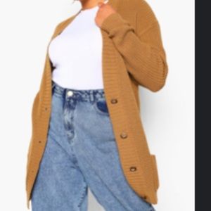 Boohoo oversized button through cardigan